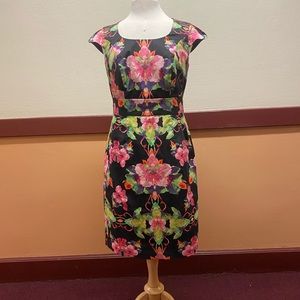 Bold floral dress